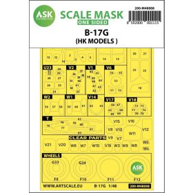   ASK mask 1:48 B-17G Flying Fortress outside painting mask for HK Models