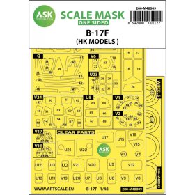   ASK mask 1:48 B-17F Flying Fortress outside painting mask for HK Models