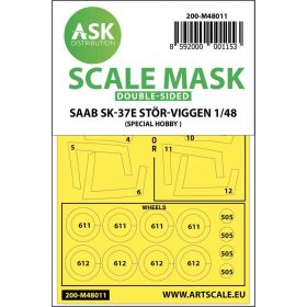   ASK mask 1:48 SAAB SK-37E Stör-Viggen double-sided painting mask for Special Hobby