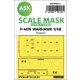 ASK mask 1:48 Curtiss P-40N Warhawk double -sided painting mask for Hasegawa / Hobby2000
