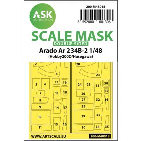   ASK mask 1:48 Arado Ar 234B-2 double-sided painting mask for Hasegawa / Hobby2000