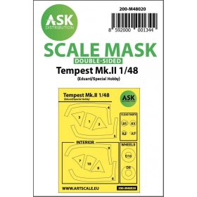  ASK mask 1:48 Hawker Tempest Mk.II double sided painting mask for Eduard /