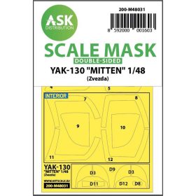   ASK mask 1:48 Yak-130 ”Mitten” double-sided painting mask for Zvezda