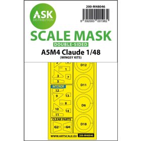   ASK mask 1:48 A5M4 Claude double-sided painting mask for Wingsy kits