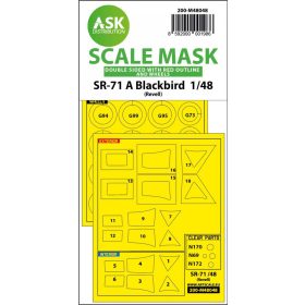   ASK mask 1:48 SR-71 A Blackbird double-sided incl red lines mask for Revell