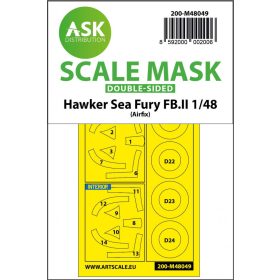   ASK mask 1:48 Hawker Sea Fury FB.11 double-sided mask for Airfix