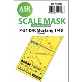ASK mask 1:48 P-51D/K Mustang double-sided mask for Eduard