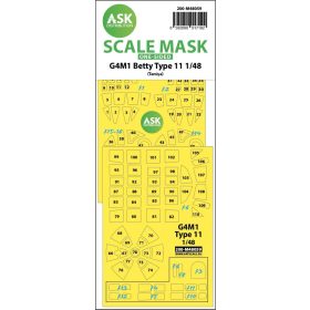   ASK mask 1:48 G4M1 Betty Type 11 one-sided express mask for Tamiya