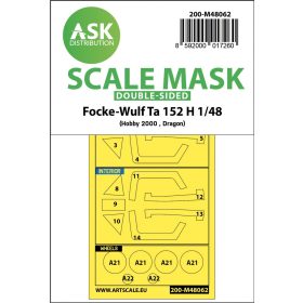   ASK mask 1:48 Focke-Wulf Ta 152 H double sided express mask for Hobby2000, Dragon