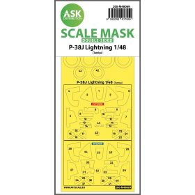 ASK mask 1:48 P-38J Lightning double-sided mask for Tamiya