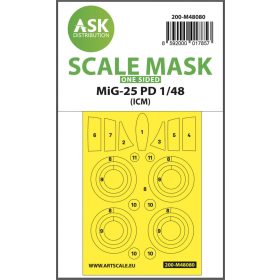   ASK mask 1:48 MiG-25 PD one-sided mask self -adhesive pre-cutted for ICM