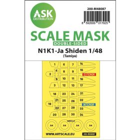   ASK mask 1:48 N1K1-Ja Shiden double-sided mask self-adhesive pre-cutted for Tamiya