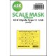 ASK mask 1:48 N1K1 Kyofu Type 11 one-sided mask self-adhesive pre-cutted for Tamiya