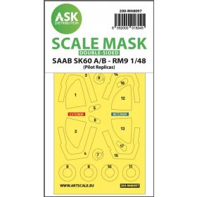   ASK mask 1:48 SAAB SK60 double-sided mask self-adhesive, pre-cutted for Pilot Replicas
