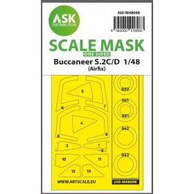   ASK mask 1:48 Buccaneer S.2C/D one-sided mask self-adhesive, pre-cutted for Airfix