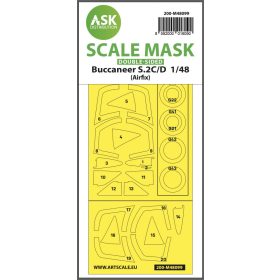   ASK mask 1:48 Buccaneer S.2C/D double-sided mask self-adhesive, pre-cutted for Airfix