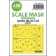 ASK mask 1:48 Spitfire Mk.XII double-sided mask self-adhesive, pre-cutted for Airfix