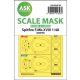 ASK mask 1:48 Spitfire F.Mk.XVIII double-sided mask self-adhesive, pre-cutted for Airfix