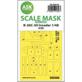   ASK mask 1:48 B-26C-50 Invader one-sided mask self-adhesive pre-cutted for ICM