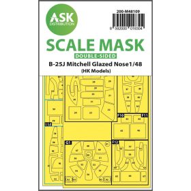   ASK mask 1:48 B-25J Mitchell double-sided mask self-adhesive pre-cutted for HK Models