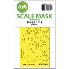   ASK mask 1:48 F-16A one-sided express mask, self-adhesive and pre-cutted for Kinetic