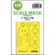 ASK mask 1:48 F-16A one-sided express mask, self-adhesive and pre-cutted for Kinetic