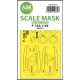 ASK mask 1:48 F-16A double-sided express mask, self-adhesive and pre-cutted for Kinetic