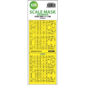   ASK mask 1:48 USN SBD-3 double-sided express mask, self-adhesive and pre-cutted for Academy