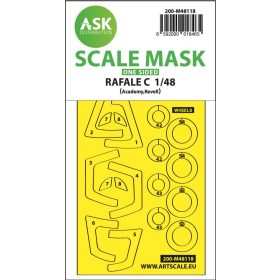   ASK mask 1:48 Rafale C one-sided express mask, self-adhesive and pre-cutted for Academy