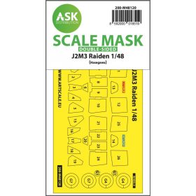   ASK mask 1:48 J2M3 Raiden double-sided express mask, self-adhesive and pre-cutted for Hasegawa