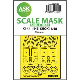  ASK mask 1:48 Ki-44-II HEI SHOKI double sided express mask, self-adhesive and pre-cutted for Hasegawa