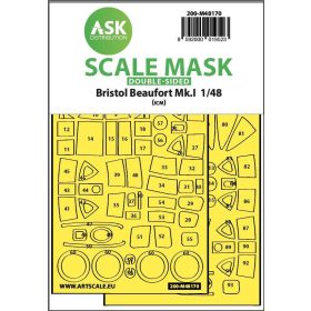   ASK mask 1:48 Bristol Beaufort Mk.I double-sided express fit mask for ICM