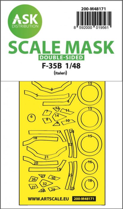 ASK mask 1:48 F-35B double-sided express fit mask for Italeri