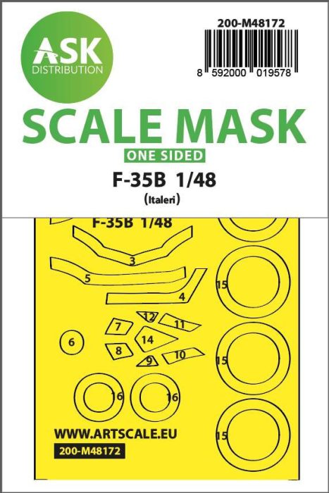 ASK mask 1:48 F-35B one-sided express fit mask for Italeri