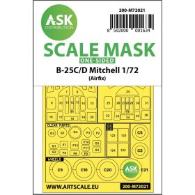 ASK mask 1:72 B-25C/D Mitchell one-sided for Airfix