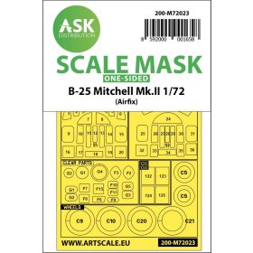 ASK mask 1:72 B-25 Mitchell Mk.II one-sided for Airfix