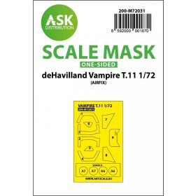   ASK mask 1:72 deHavilland Vampire T.11 one sided painting mask for Airfix