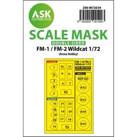   ASK mask 1:72 FM-1 / FM-2 Wildcat double-sided painting mask for Arma Hobby
