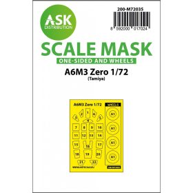 ASK mask 1:72 A6M3 Zero one-sided painting mask for Tamiya