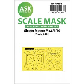   ASK mask 1:72 Gloster Meteor Mk.8/9/10 one-sided painting mask for Special Hobby