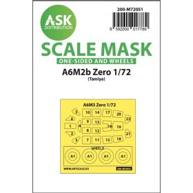   ASK mask 1:72 A6M2b Zero one-sided painting express mask for Tamiya
