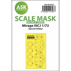   ASK mask 1:72 Mirage IIICJ double-sided painting express mask for Special Hobby