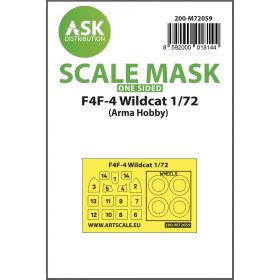   ASK mask 1:72 F4F-4 Wildcat one-sided painting express mask for Arma Hobby
