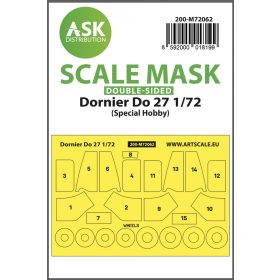   ASK mask 1:72 Dornier Do 27 double-sided pre-cuttet mask for Art Scale Kit / Special Hobby