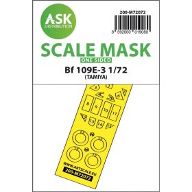   ASK mask 1:72 Bf 109E-3 one-sided express fit mask for Tamiya