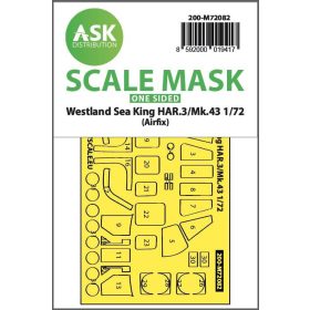   ASK mask 1:72 Westland Sea King HAR.3 / Mk.43 one-sided express fit mask for Airfix