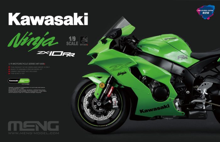 Meng Model MT008s 1:9 Kawasaki ZX-10RR (Pre-colored Edition)
