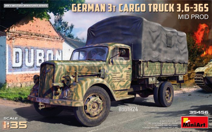 Miniart 1:35 GERMAN 3T CARGO TRUCK 3,6-36S MID PROD