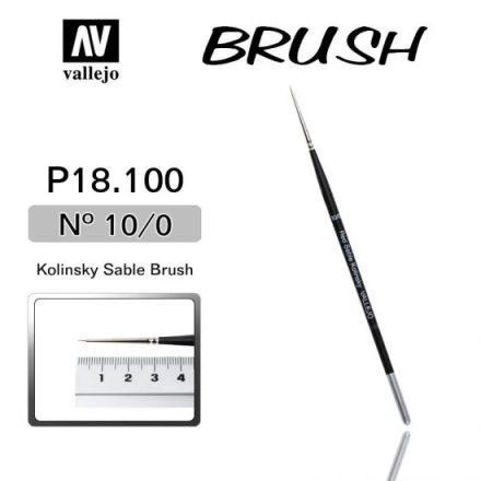Vallejo P18100 Brush - Kolinsky Sable Brush No.10/0