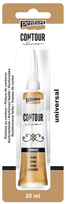 Pentart Kontúrozó festék 20 ml bronz - 10123